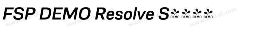 FSP DEMO Resolve S字体转换 FSP DEMO Resolve S字体转换